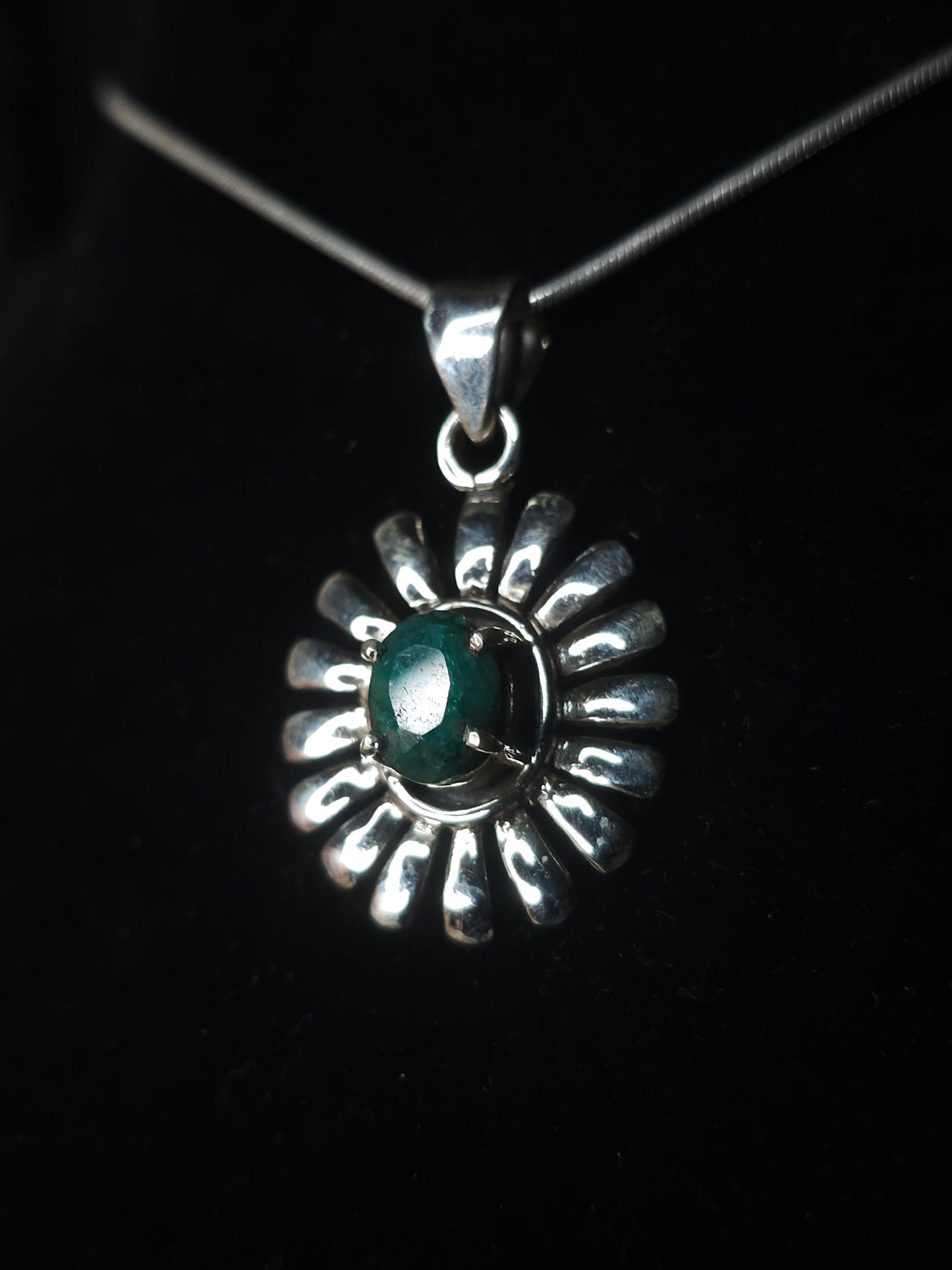 Necklace with “GAÏA” Pendant set in 925 Silver