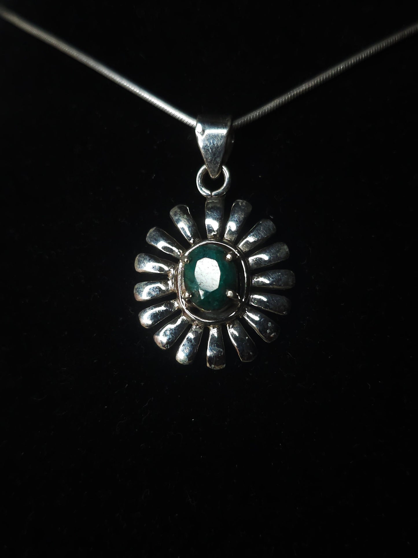 Necklace with “GAÏA” Pendant set in 925 Silver