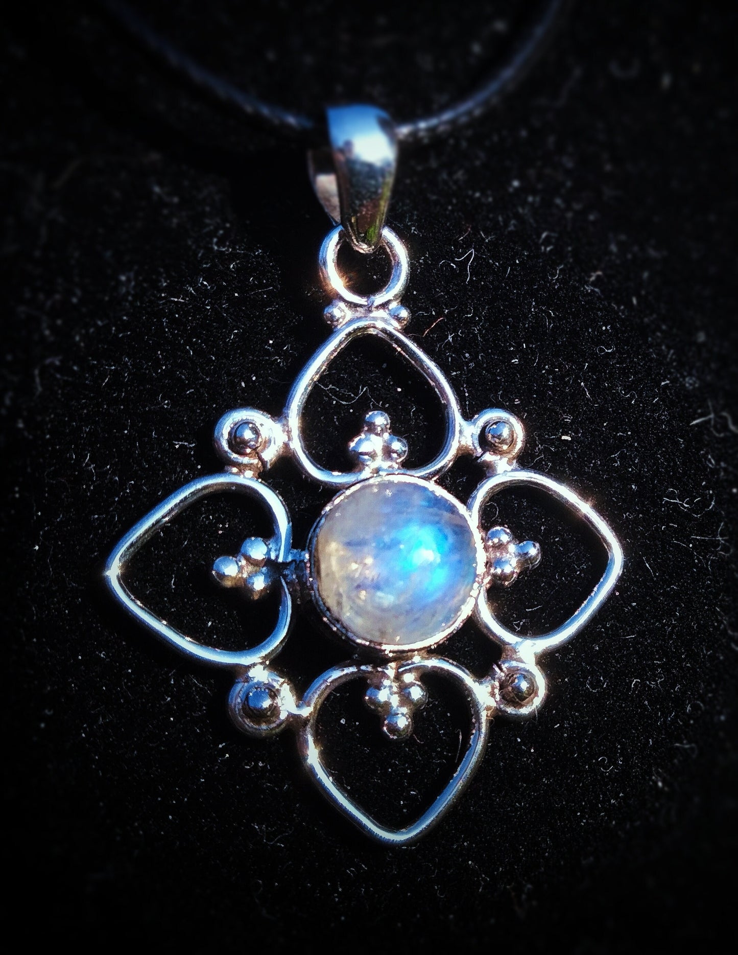 "ISIS" Necklace with Moonstone Pendant set in 925 Silver