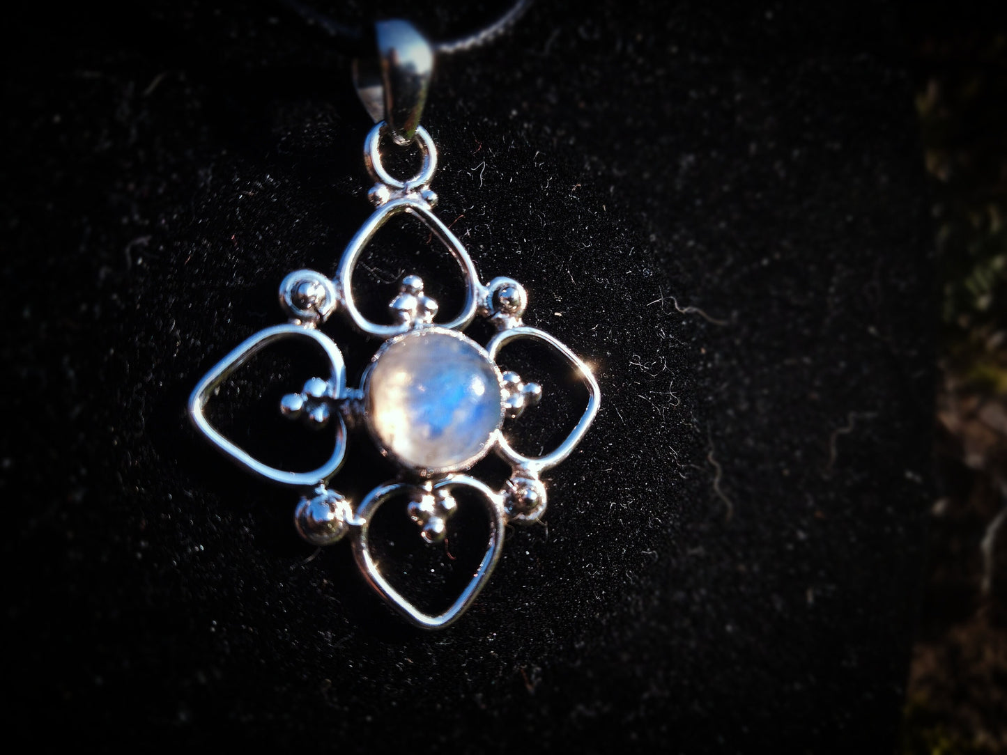 "ISIS" Necklace with Moonstone Pendant set in 925 Silver