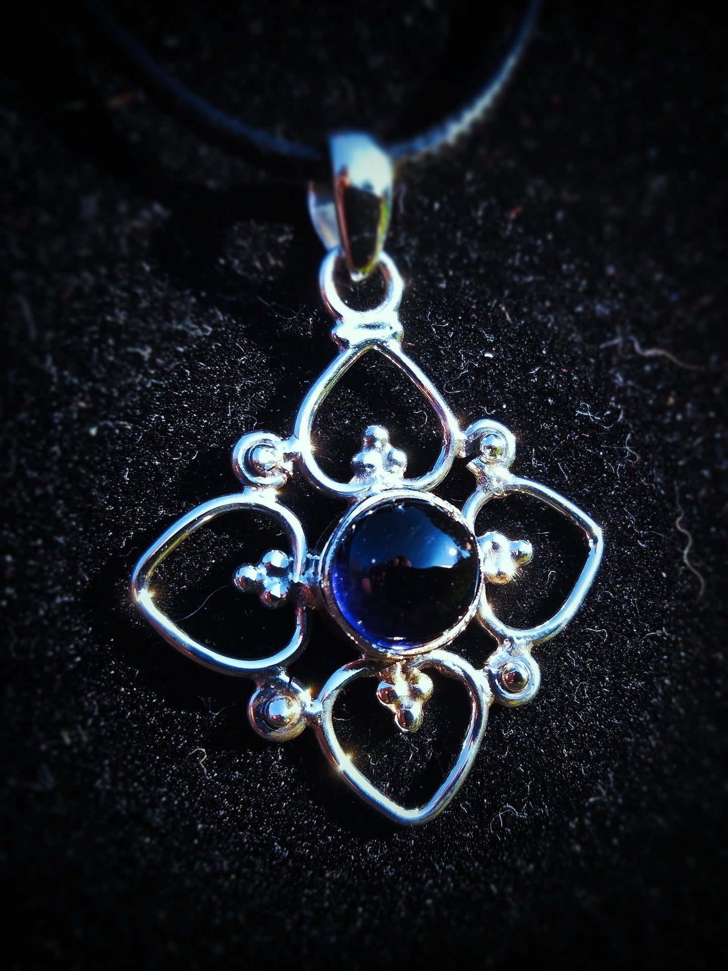 "ISIS" Necklace with Iolite Pendant set in 925 Silver