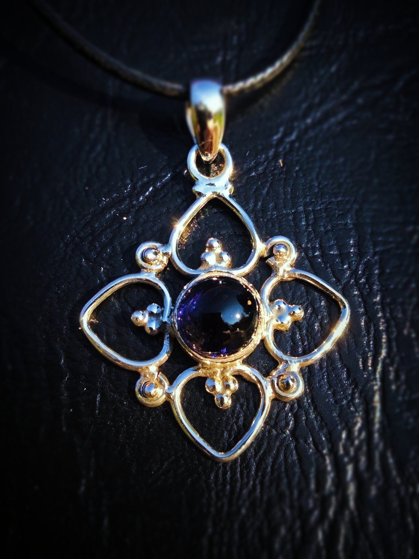 "ISIS" Necklace with Iolite Pendant set in 925 Silver