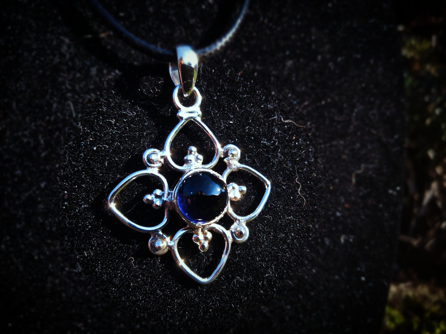 "ISIS" Necklace with Iolite Pendant set in 925 Silver