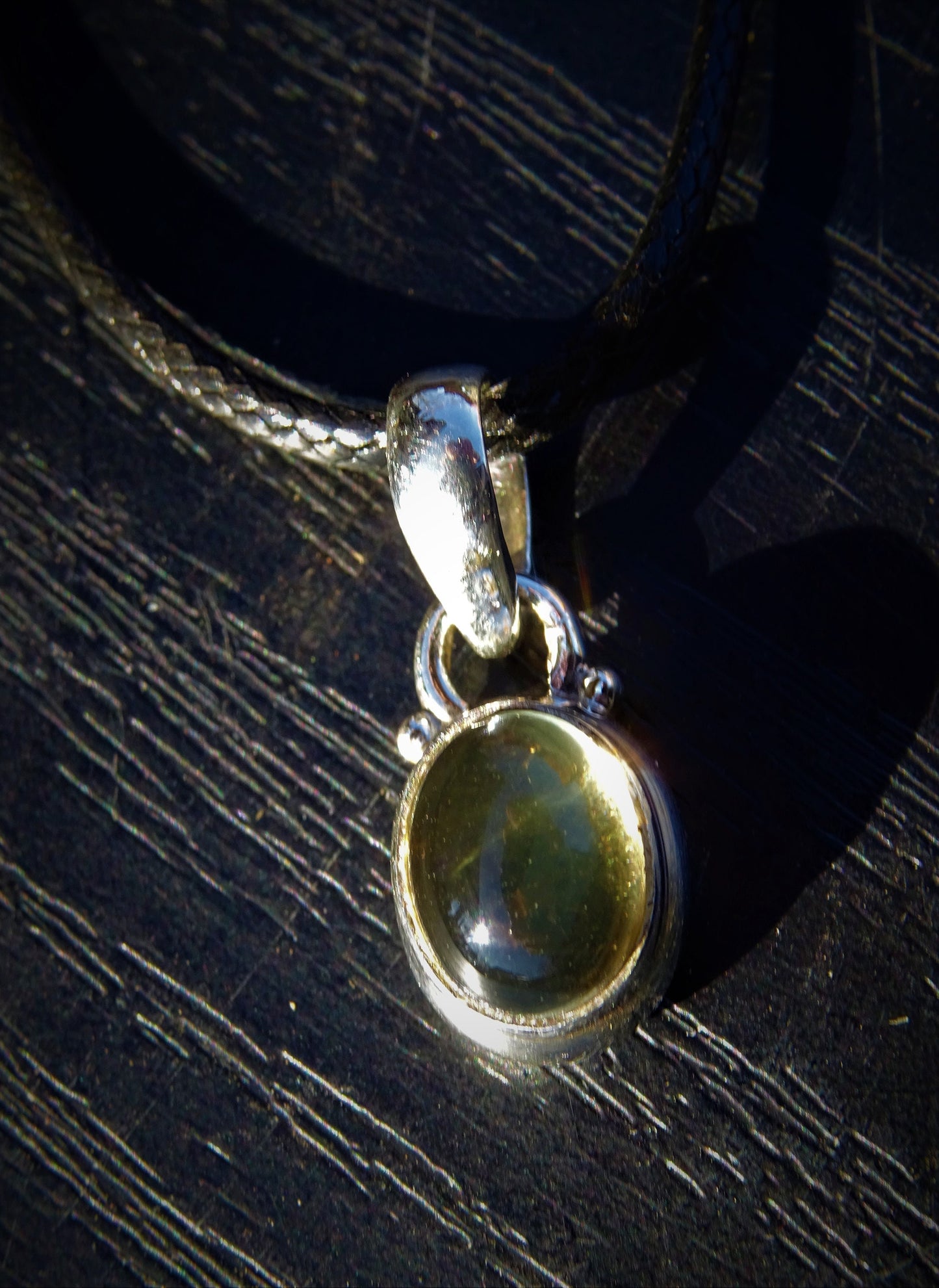 Collier "HECATE" avec Pendentif Citrine serti en Argent 925