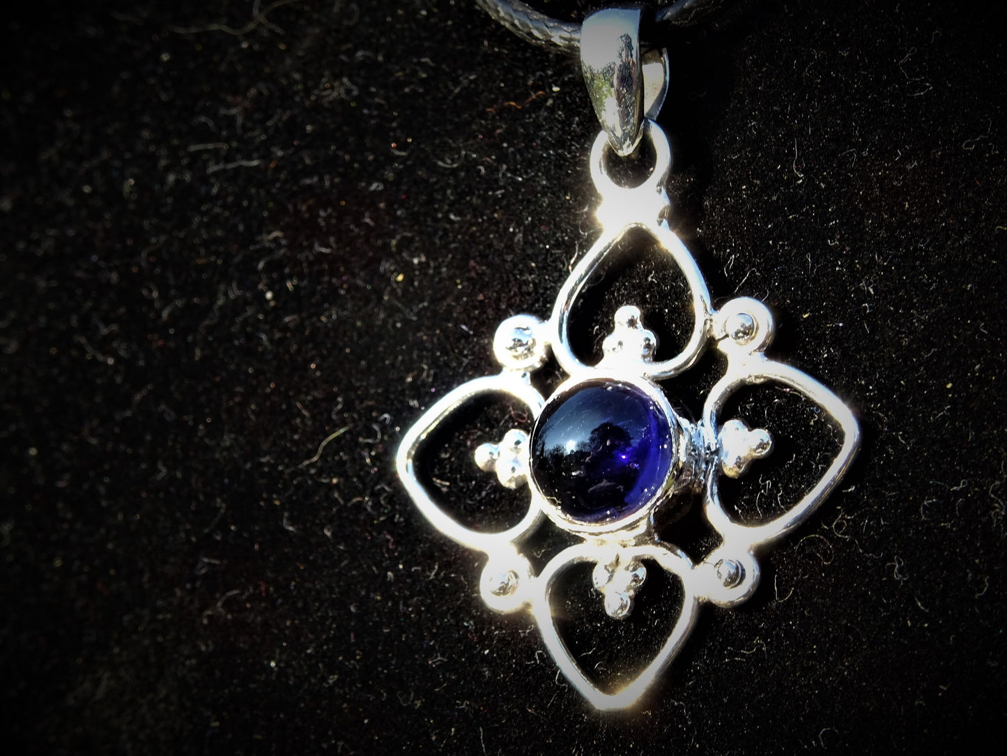 "ISIS" Necklace with Iolite Pendant set in 925 Silver