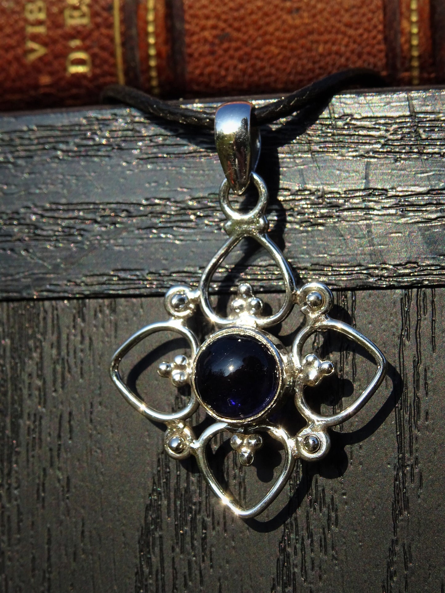 "ISIS" Necklace with Iolite Pendant set in 925 Silver