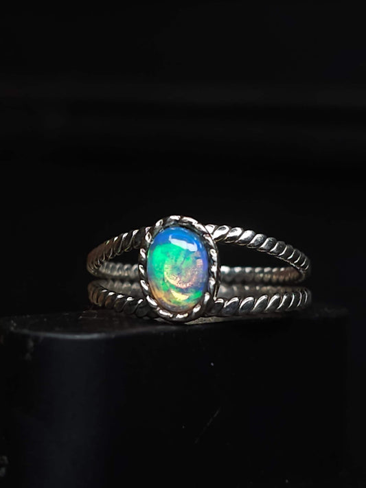 Bague "APHRODITE" avec Opale serti en Argent 925